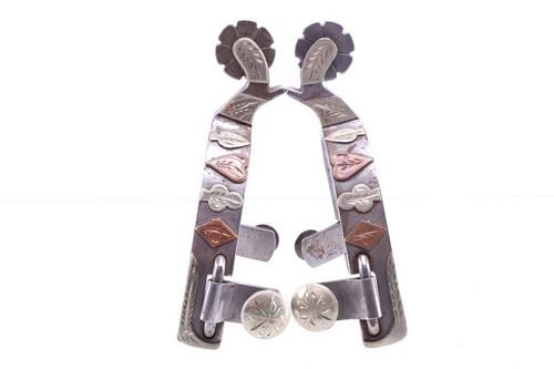 Cowpuncher #613 Silver & Copper Mounted Spur