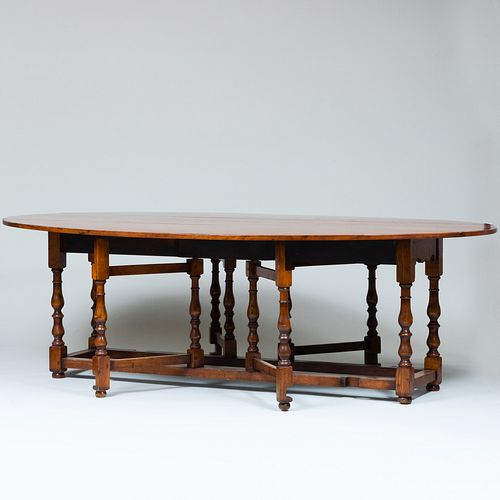 Large English Oak Gateleg Dining Table, of Recent Manufacture