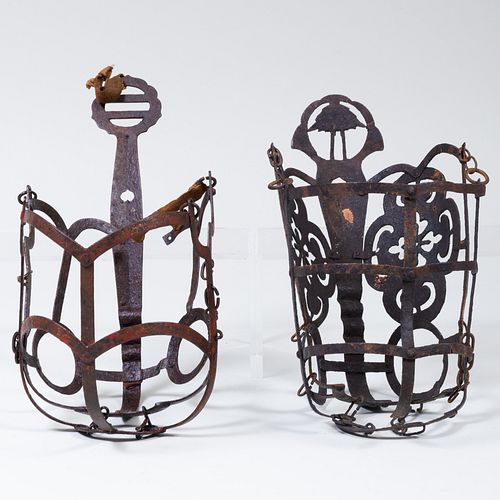 Two Continental Wrought Metal Horse Bridals