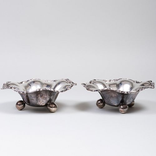 Pair of Lilyan Mexican Silver Footed Bowls