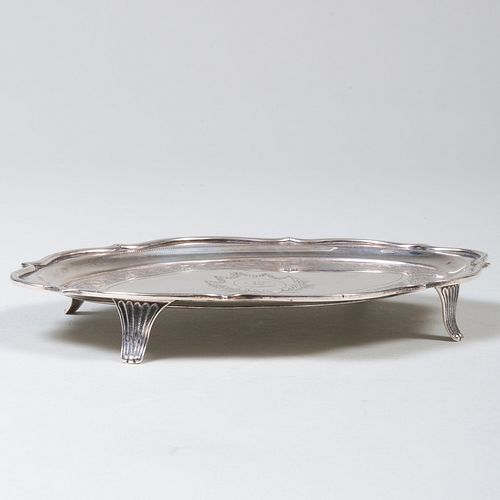 George III Silver Waiter and a Silver Plate Salver