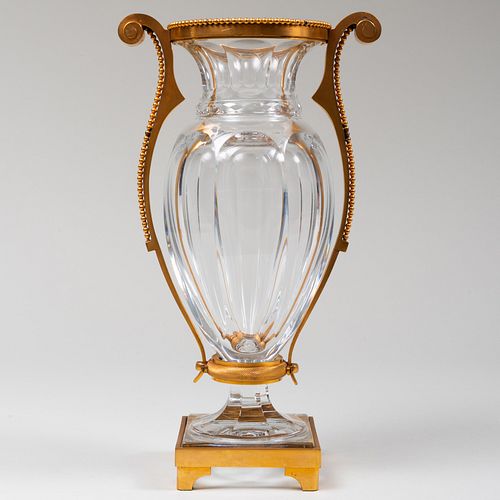 Baccarat Gilt-Metal-Mounted Glass 'Eurydice' Vase