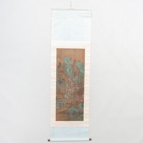 Chinese Scroll of Mountain Landscape
