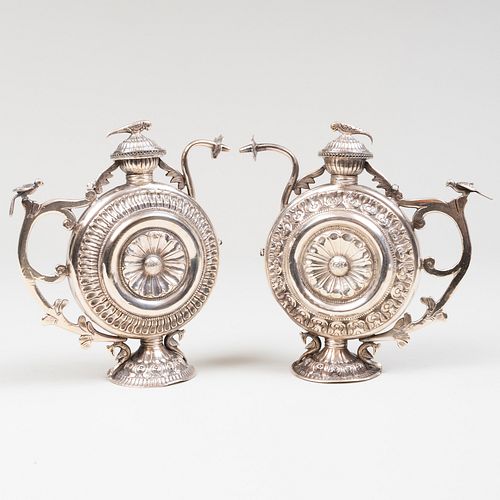 Pair of Indian Silver Rose Water Droppers