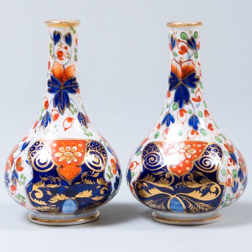 Pair of Derby Porcelain Scent Bottles
