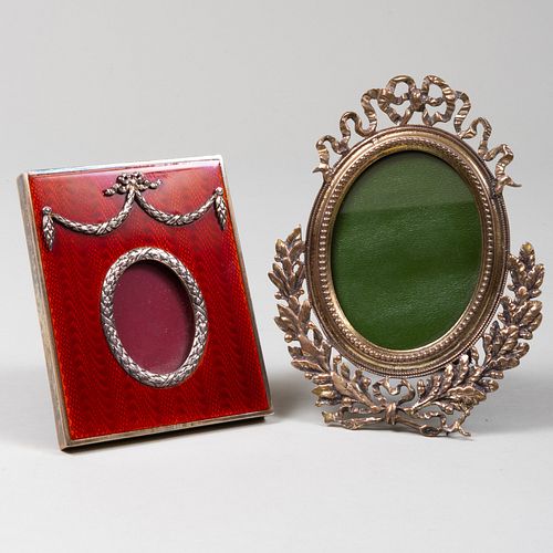 Two Faberge Style Silver Picture Frames