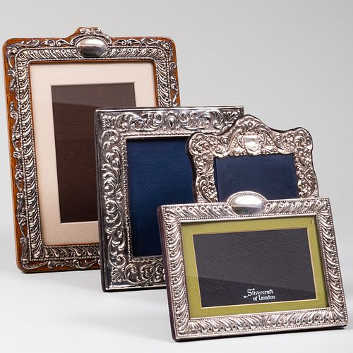 Three English Silver-Mounted Frames and an American Frame