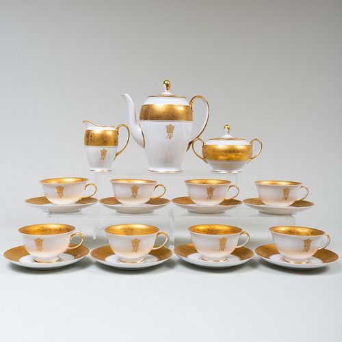 Rosenthal Porcelain Tea Service Monogrammed for Ashraf Pahlavi, Princess of Iran