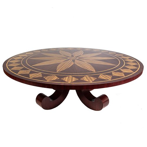 Contemporary Custom Dining Table With Inlaid Top