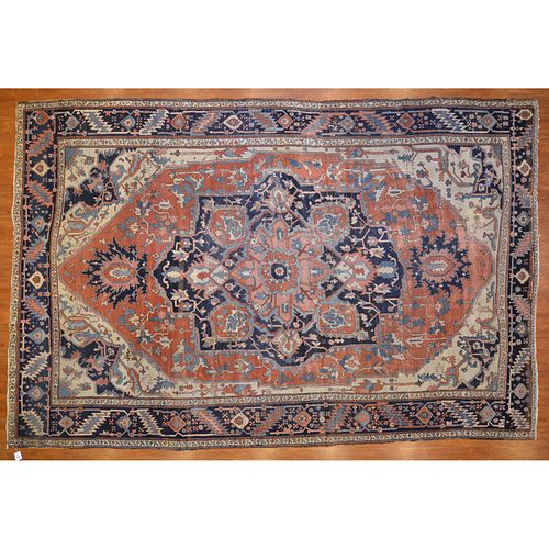 Antique Serapi Carpet, Persia, 9.5 x 14.8