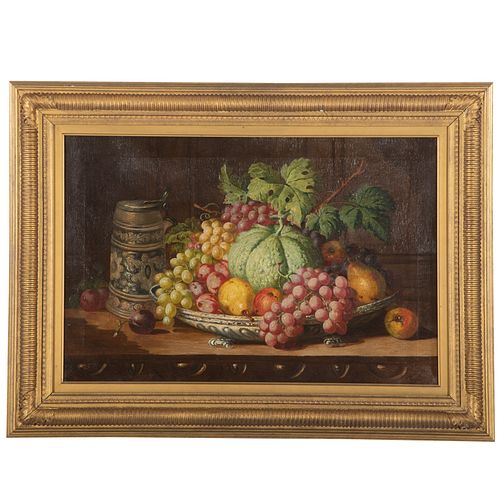 Charles Thomas Bale. Still Life with Grapes, oil