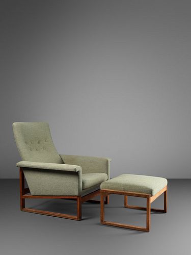 Borge Mogensen
(Danish, 1914-1972)
Lounge Chair and Ottoman, c. 1961