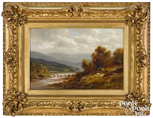Thomas B. Griffon oil on canvas river landscape