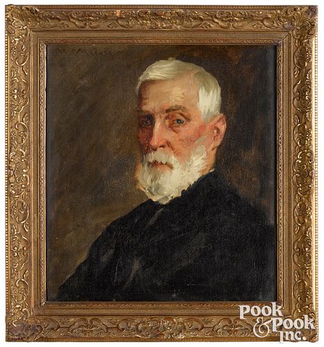 William Merritt Chase oil on canvas portrait