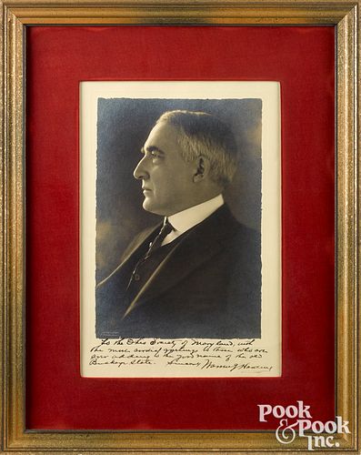 Warren Harding signed photograph