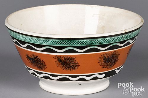 Mocha bowl, with seaweed decoration