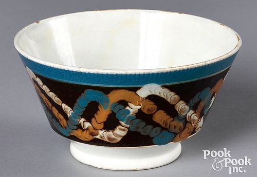 Mocha bowl, with earthworm decoration