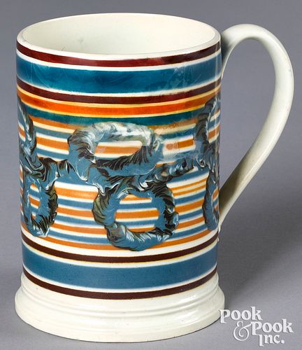 Mocha mug, with earthworm decoration