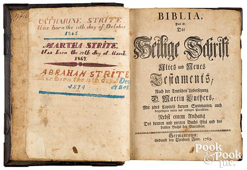 Christoph Saur, 1763, Germantown Bible