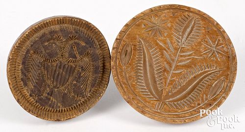 Carved maple butterprint, 19th c.