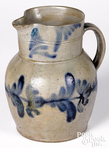 Mid Atlantic stoneware pitcher, 19th c.