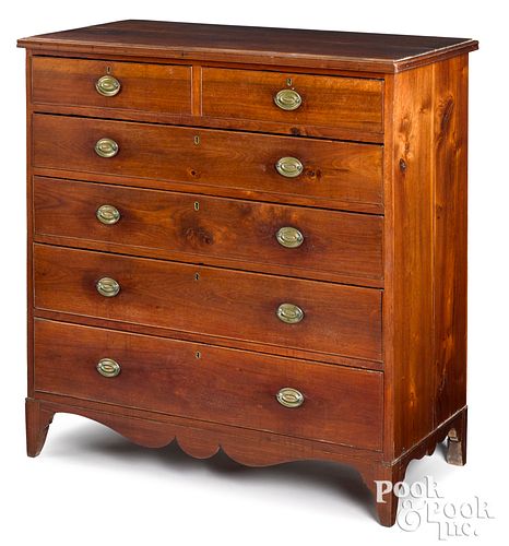 Virginia Federal walnut chest of drawers, ca. 1800