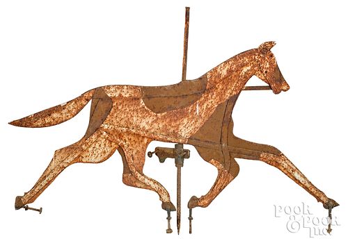 Virginia painted sheet iron horse weathervane