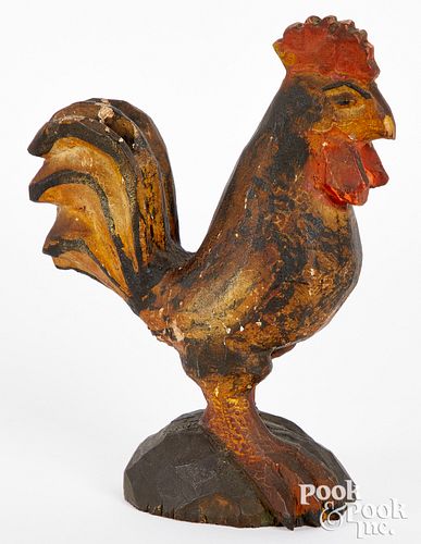 Wilhelm Schimmel carved and painted rooster