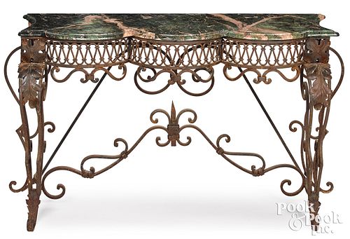 Iron terrace table, early 20th c.