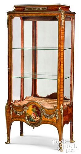 French ormolu mounted kingwood vitrine, ca. 1900