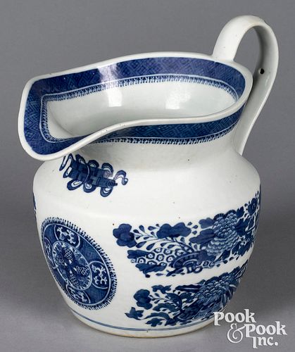 Chinese export porcelain blue Fitzhugh pitcher