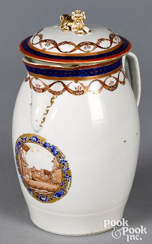 Chinese export porcelain cider pitcher, ca. 1800