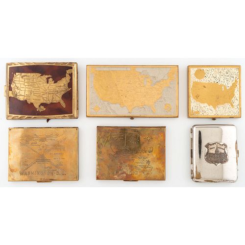 Six American Souvenir Cigarette Cases