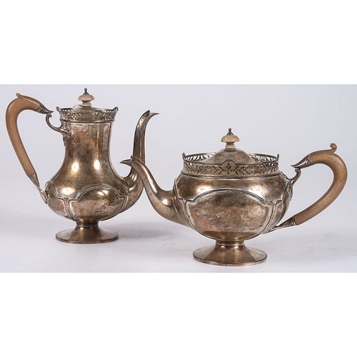 An English Silver Tea and Coffee Pot