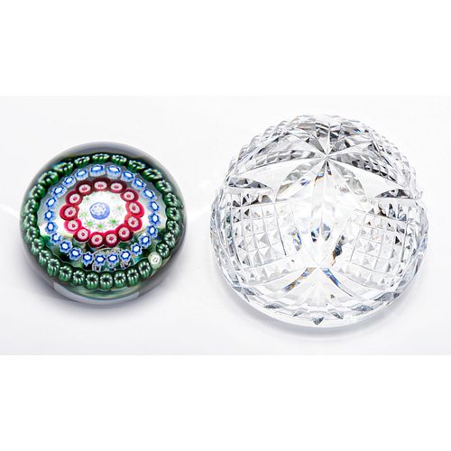 Two Paperweights by Baccarat and Waterford
