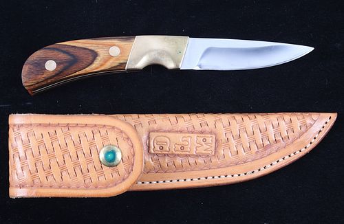 Anderson Hand Made Camp Knife & Leather Sheath