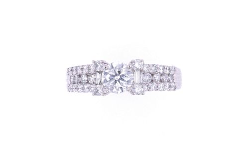 Art Deco Style Classic 1.33ct Diamond Ring