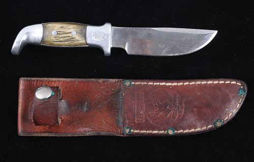 R.H. Ruana Camp Knife & Leather Sheath