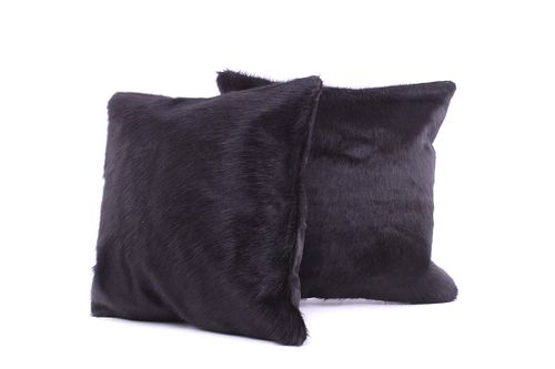 Natural Black Angus Cowhide Premium Two Pillows
