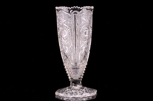 Art Deco Crystal Vase Circa 1920
