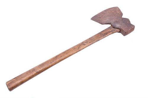 Hammered Iron Broad Axe circa 19th Century
