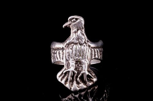 Navajo Sterling Silver Thunderbird Men's Ring