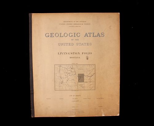 1894 Livingston Montana USGS Geologic Atlas