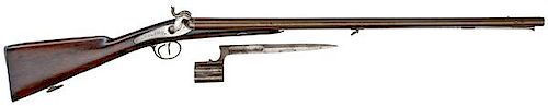 Model 1850 Voltigeurs Corse Double-Barrel Percussion Musket with Socket Bayonet 