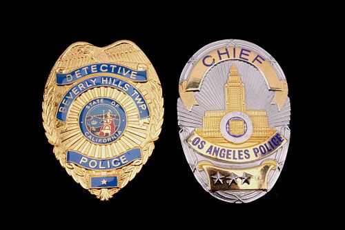 Los Angeles Police Chief & Detective Badges