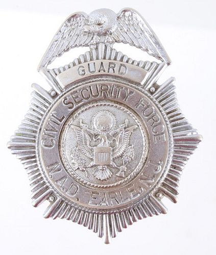 Navy Civil Security Force N.A.D. Guard Badge
