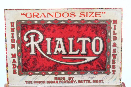 Original Rialto Butte Montana Cigar Box C. 1917