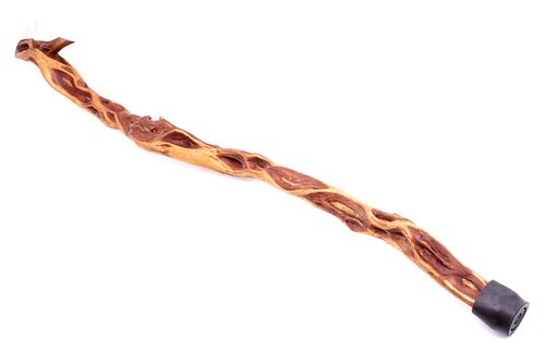 Montana Diamond Willow Hand Carved Walking Cane