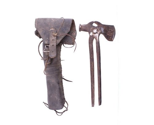 Forged Fence Mending Tool & Leather Holster