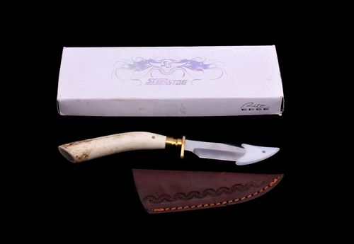 Steel Stag Rite Edge 3" Knife w/ Stag Horn Handle